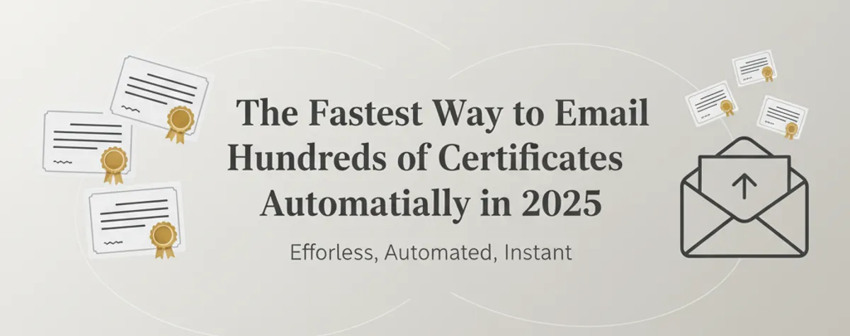 The Fastest Way to Email Hundreds of Certificates Automatically in 2025