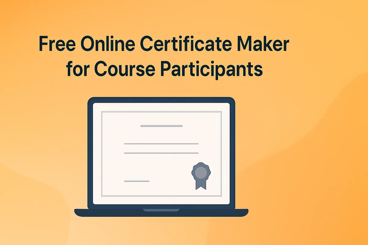 Free Online Certificate Maker for Course Participants
